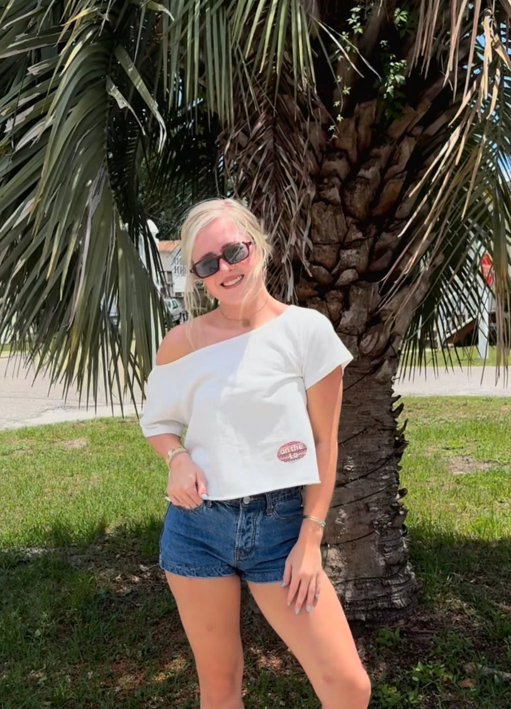SUMMER STRIPES! Off The Shoulder Tee