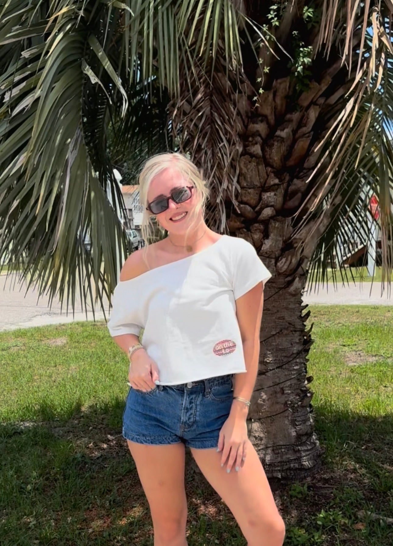 SUMMER STRIPES! Off The Shoulder Tee