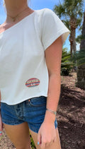 SUMMER STRIPES! Off The Shoulder Tee