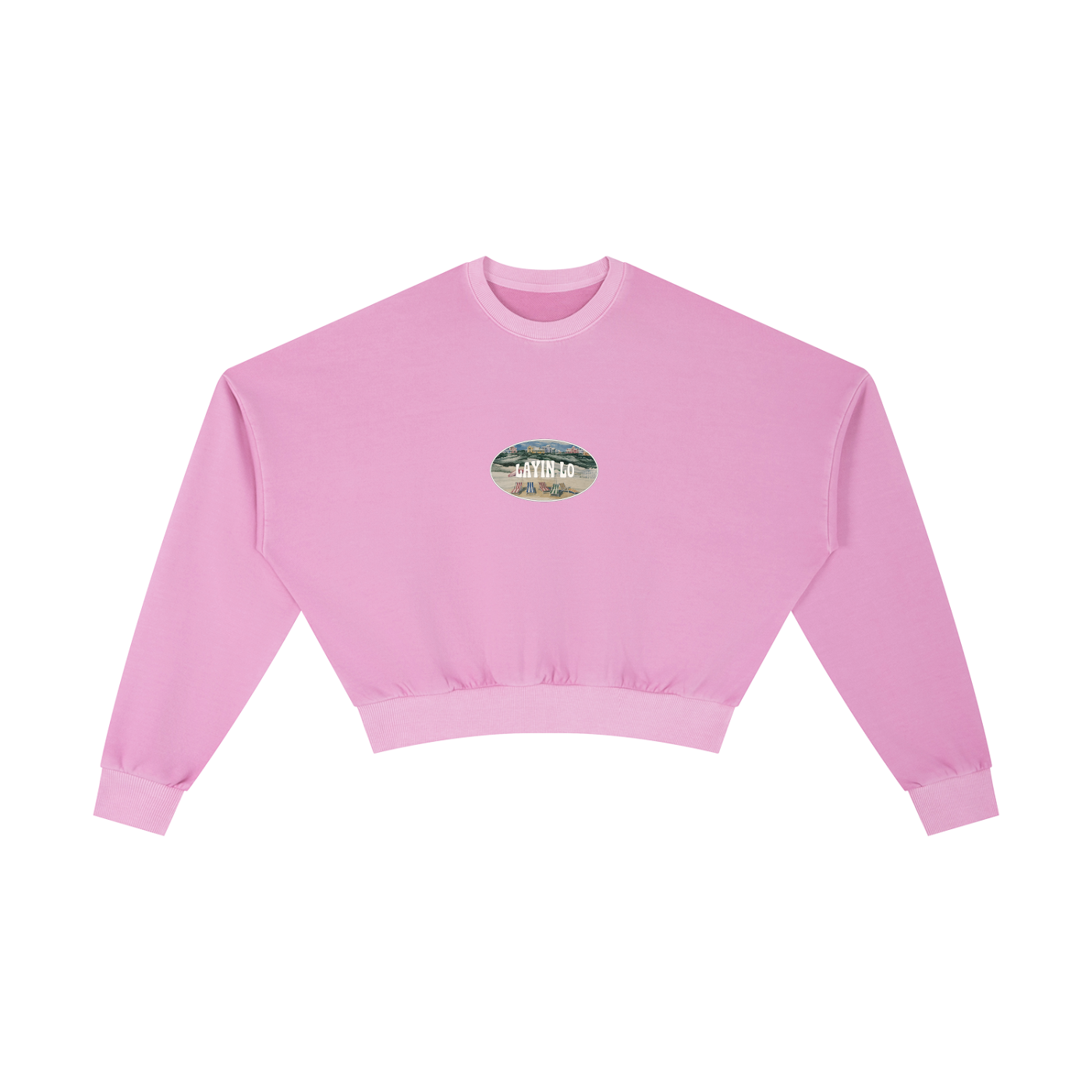 LAYIN LO Vintage Wash Cropped Sweatshirt