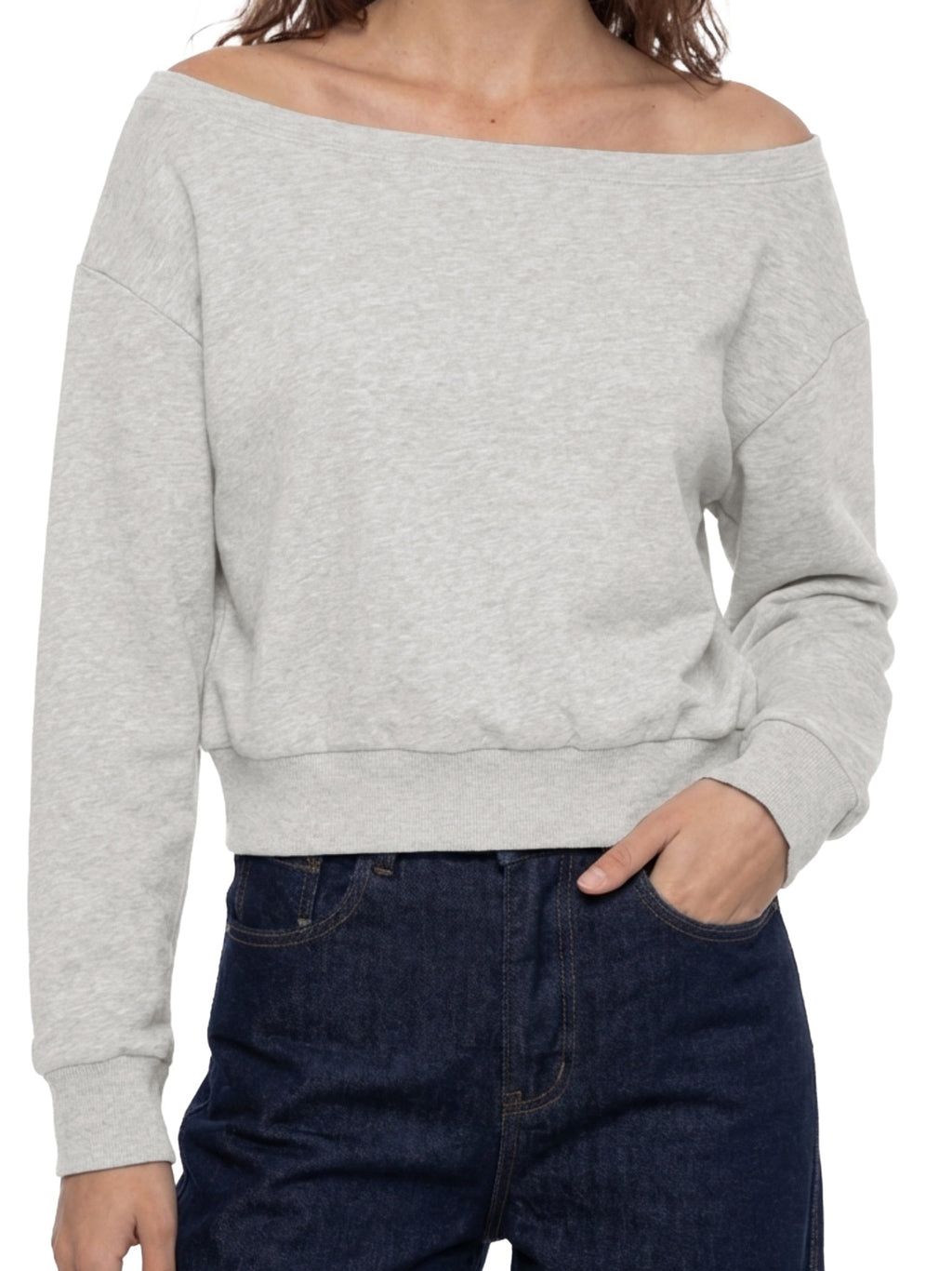 LAYIN LO Off-Shoulder Sweatshirt